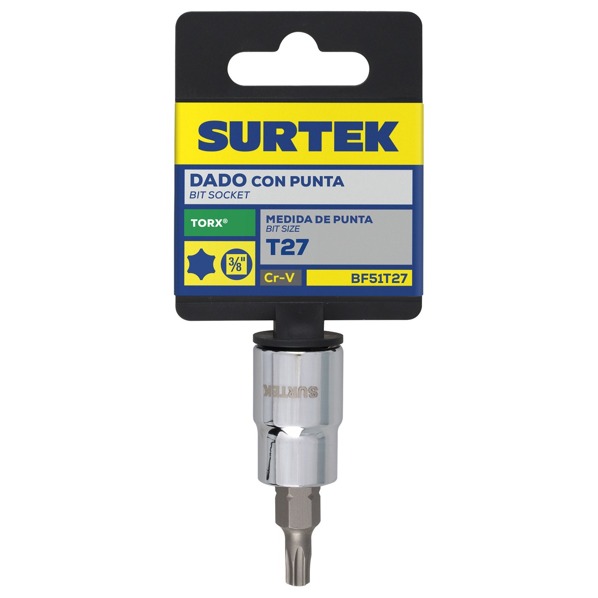 Dado con punta torx cuadro de 3/8", T27 Surtek - Imagen 3
