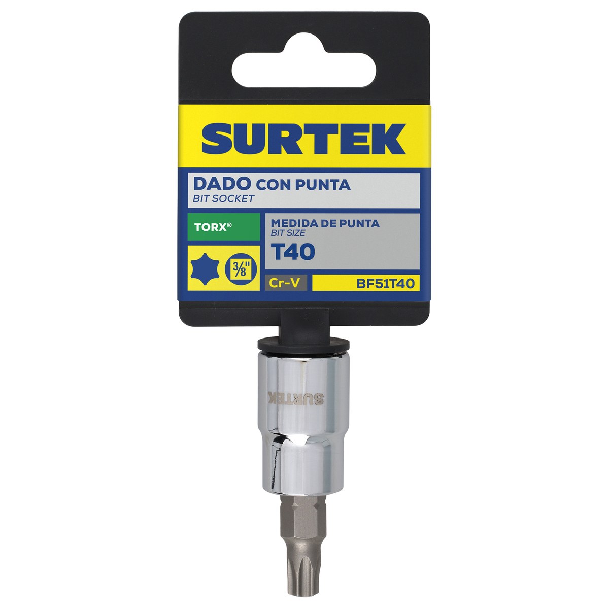 Dado con punta torx cuadro de 3/8", T40 Surtek - Imagen 2