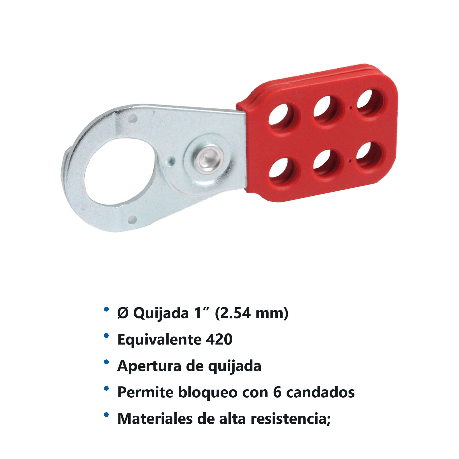 PORTA CANDADO DE BLOQUEO CON QUIJADA DE 1" - Imagen 3