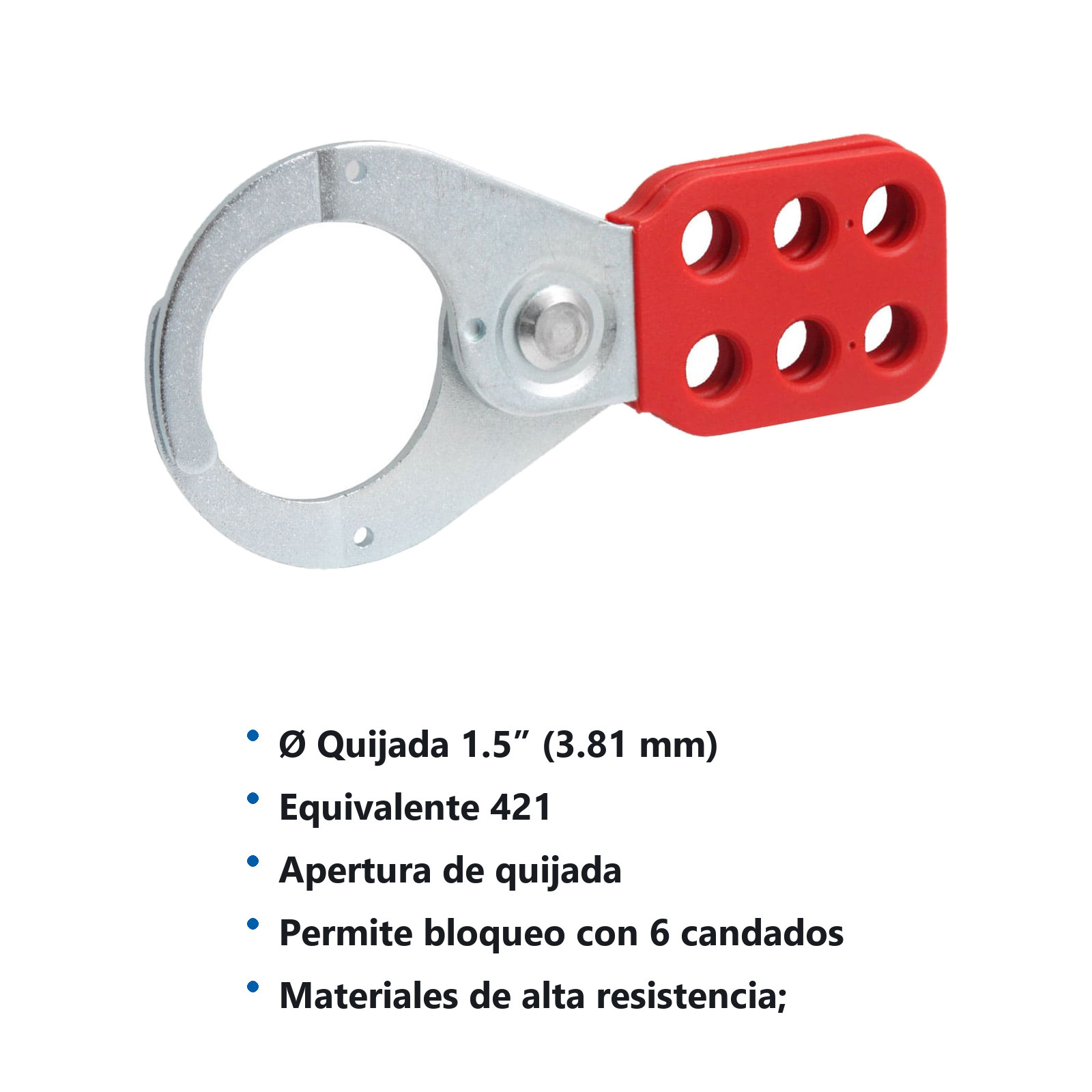 PORTA CANDADO DE BLOQUEO CON QUIJADA DE 1.5" - Imagen 3