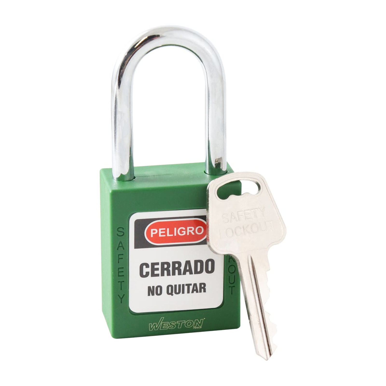 CANDADO DE BLOQUEO VERDE 38MM (CAJA C/10 PZAS - PRECIO X PIEZA) - Imagen 2