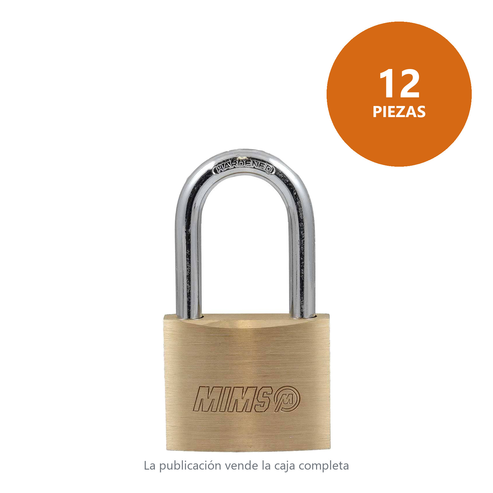 CANDADO DE LATON SOLIDO 40MM G. LARGO C/3 LLAVES (CAJA C/12 PZAS - PRECIO X PIEZA) - Imagen 3