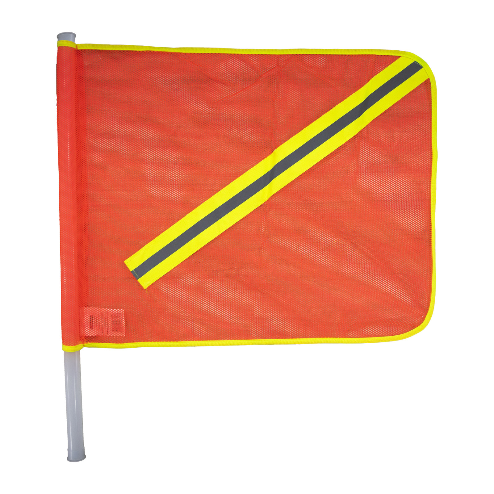 Banderola de Malla Naranja con Reflejante - Paquete 5 Piezas