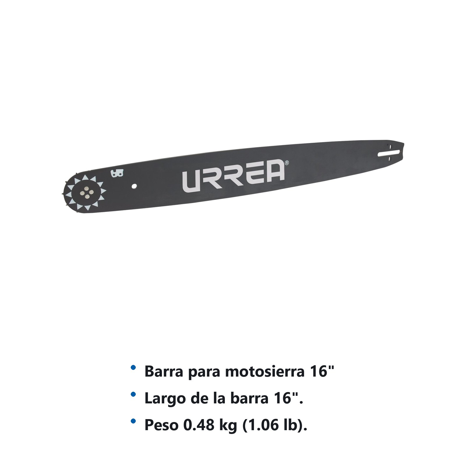 Barra para motosierra 16" Urrea - Imagen 2
