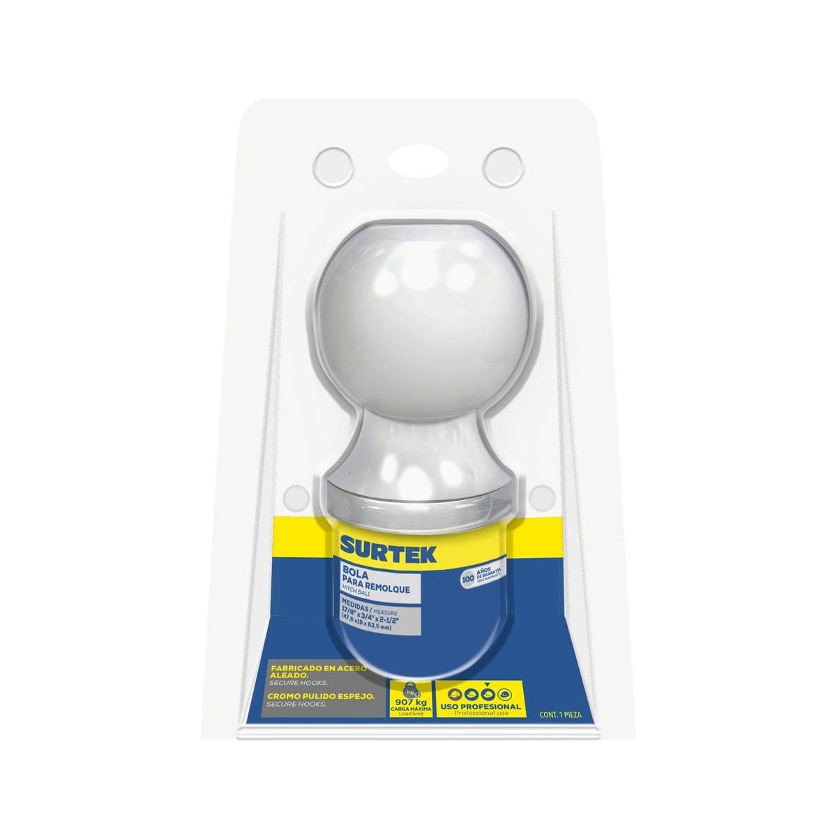 Bola de arrastre para remolque 2" x 1" Surtek - Imagen 2