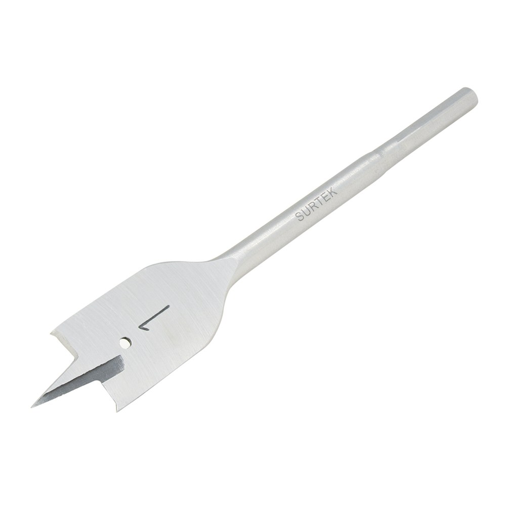 Broca para madera de acero al carbono tipo manita 1-1/2" zanco de 1/4" Surtek