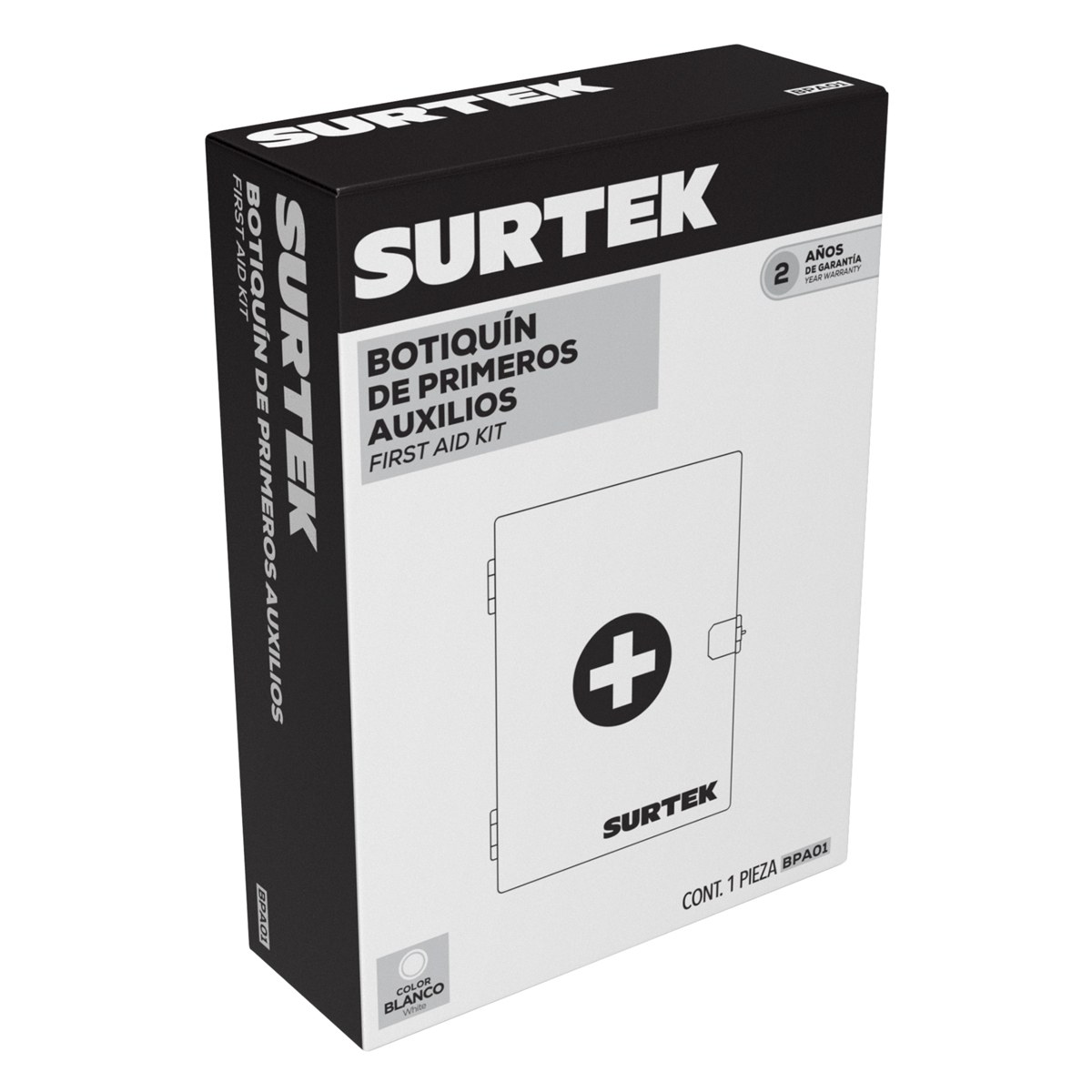 Botiquín de primeros auxilios de lámina con pintura electro estática Surtek - Imagen 3
