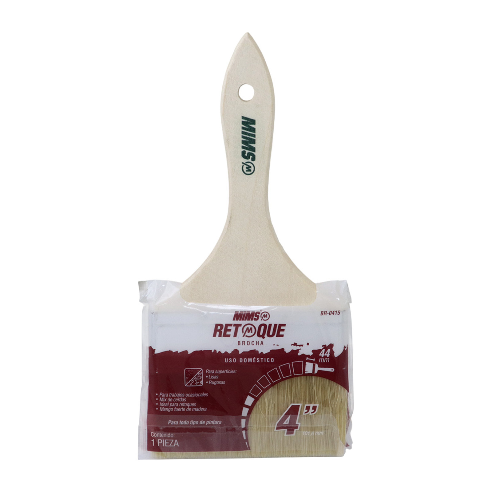 BROCHA RETOQUE USO DOMESTICO 4" X 44 MM (Precio x Pza) - Imagen 2