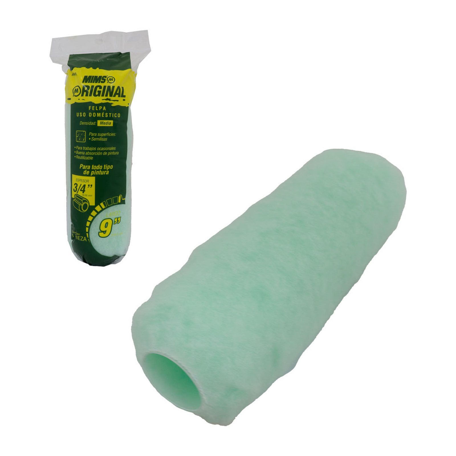 FELPA ORIGINAL USO DOMESTICO 9" X 3/4" (Precio x Pza)
