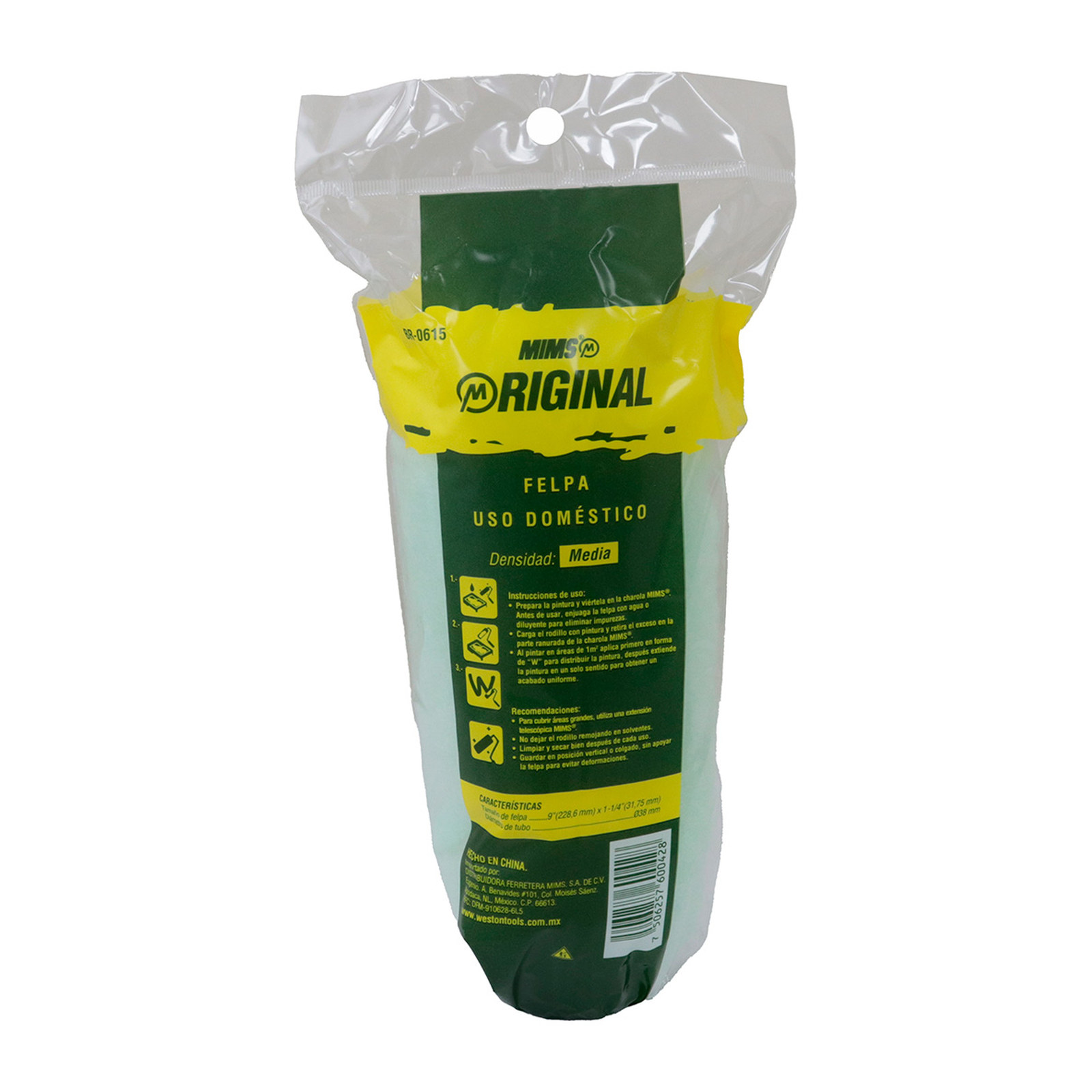 FELPA ORIGINAL USO DOMESTICO 9" X 1-1/4" (Precio x Pza) - Imagen 2