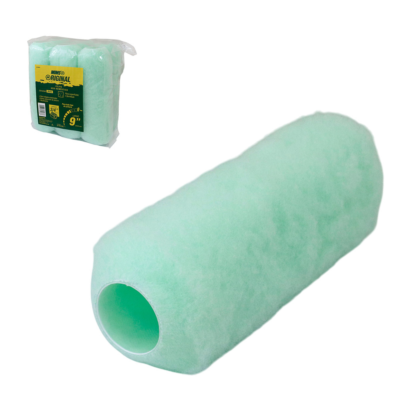 FELPA ORIGINAL USO DOMESTICO 9" X 3/4" (Precio x Bolsa C/6Pzas)