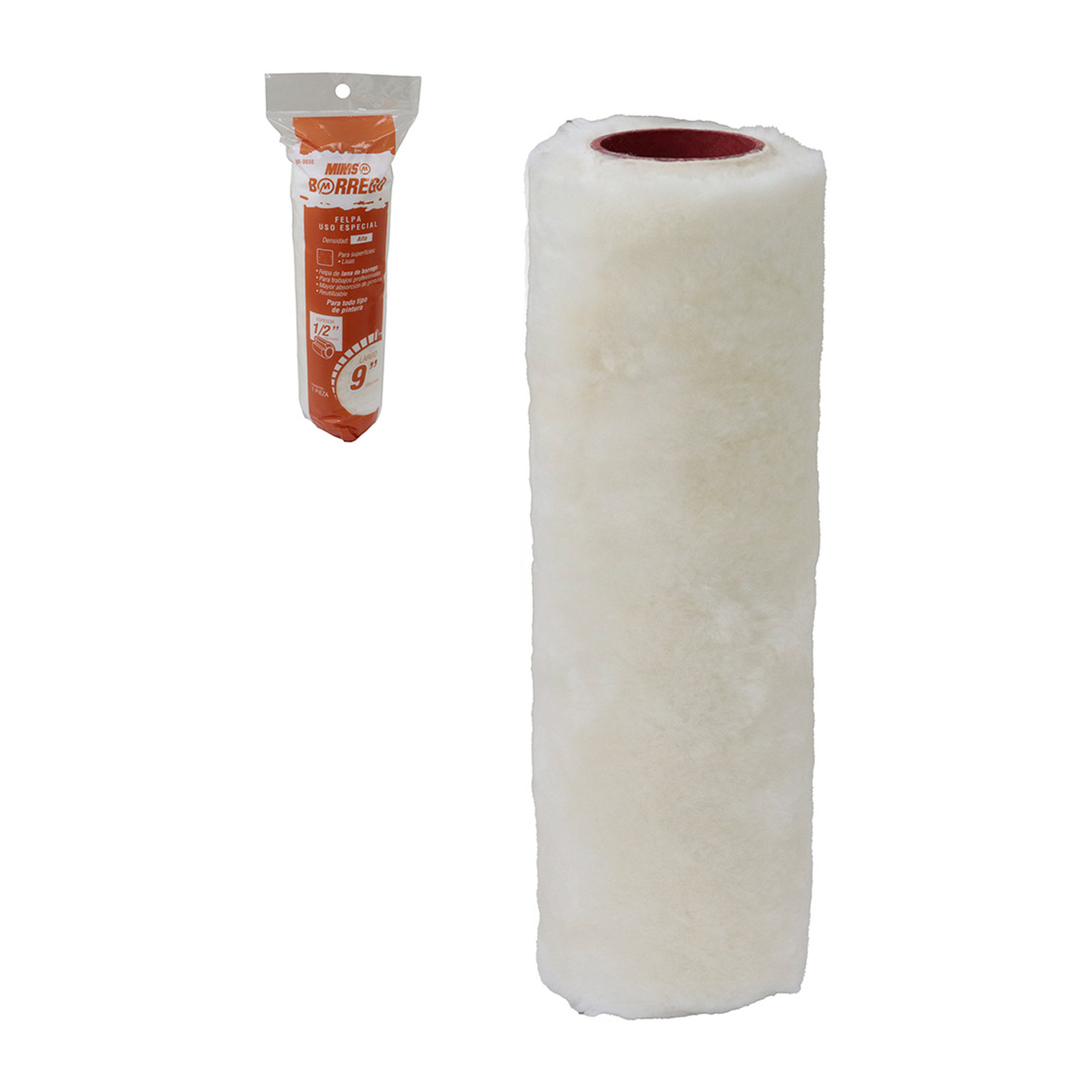 FELPA BORREGO USO ESPECIAL 9" X 1/2" (Precio x Pza)