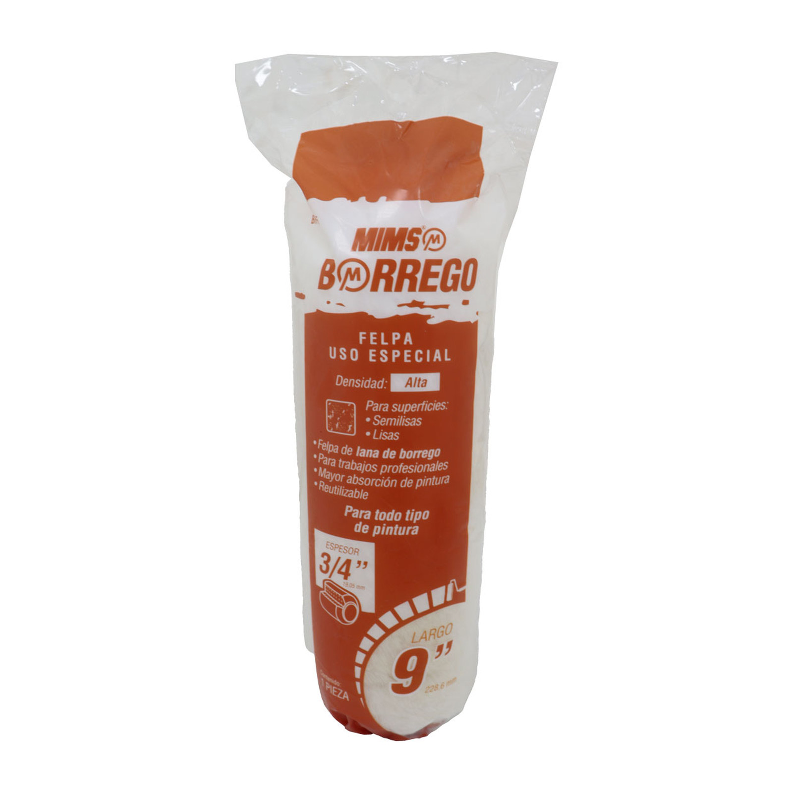 FELPA BORREGO USO ESPECIAL 9" X 3/4" (Precio x Pza) - Imagen 3