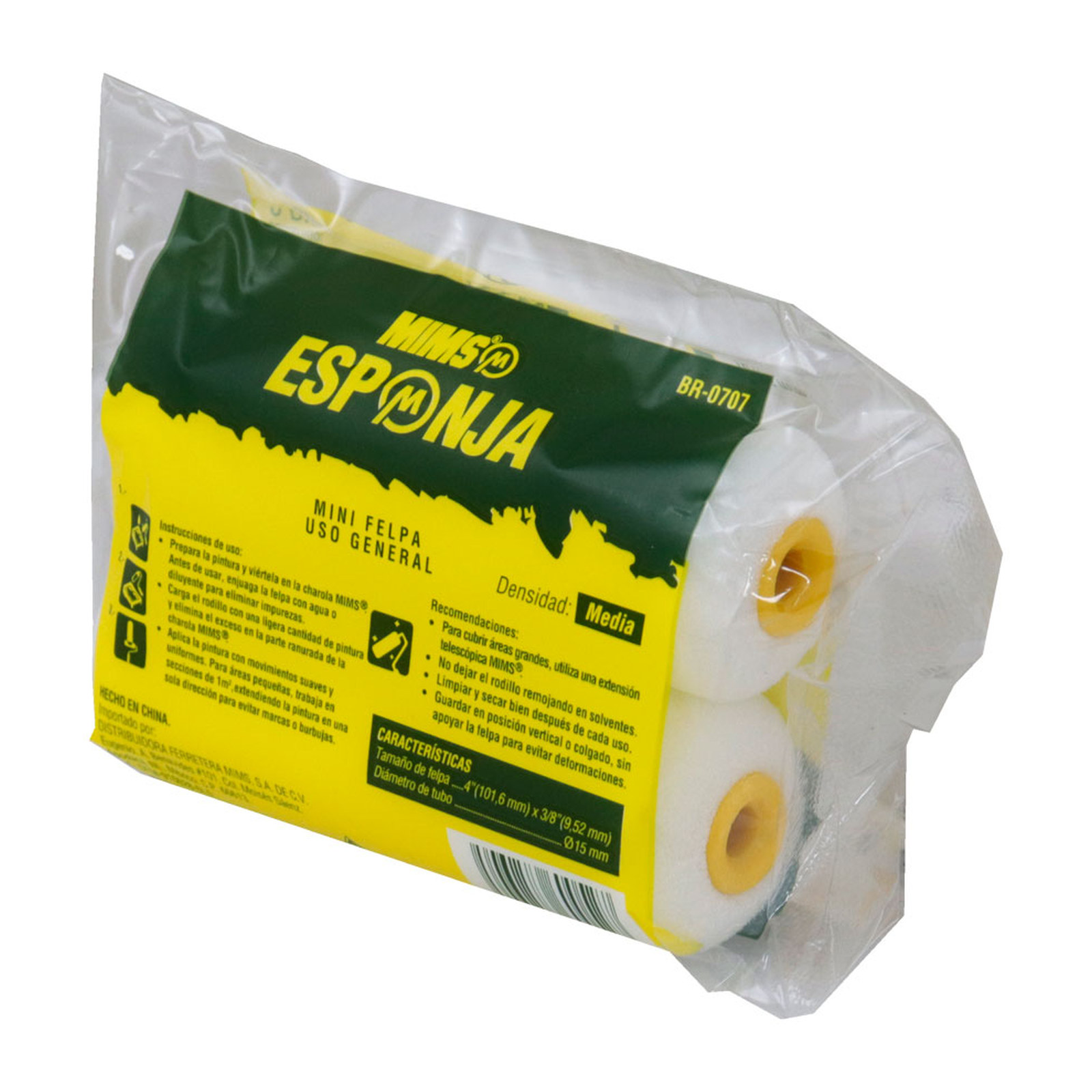 MINI FELPA ESPONJA USO GENERAL 4" (Precio x Bolsa C/2Pzas) - Imagen 2