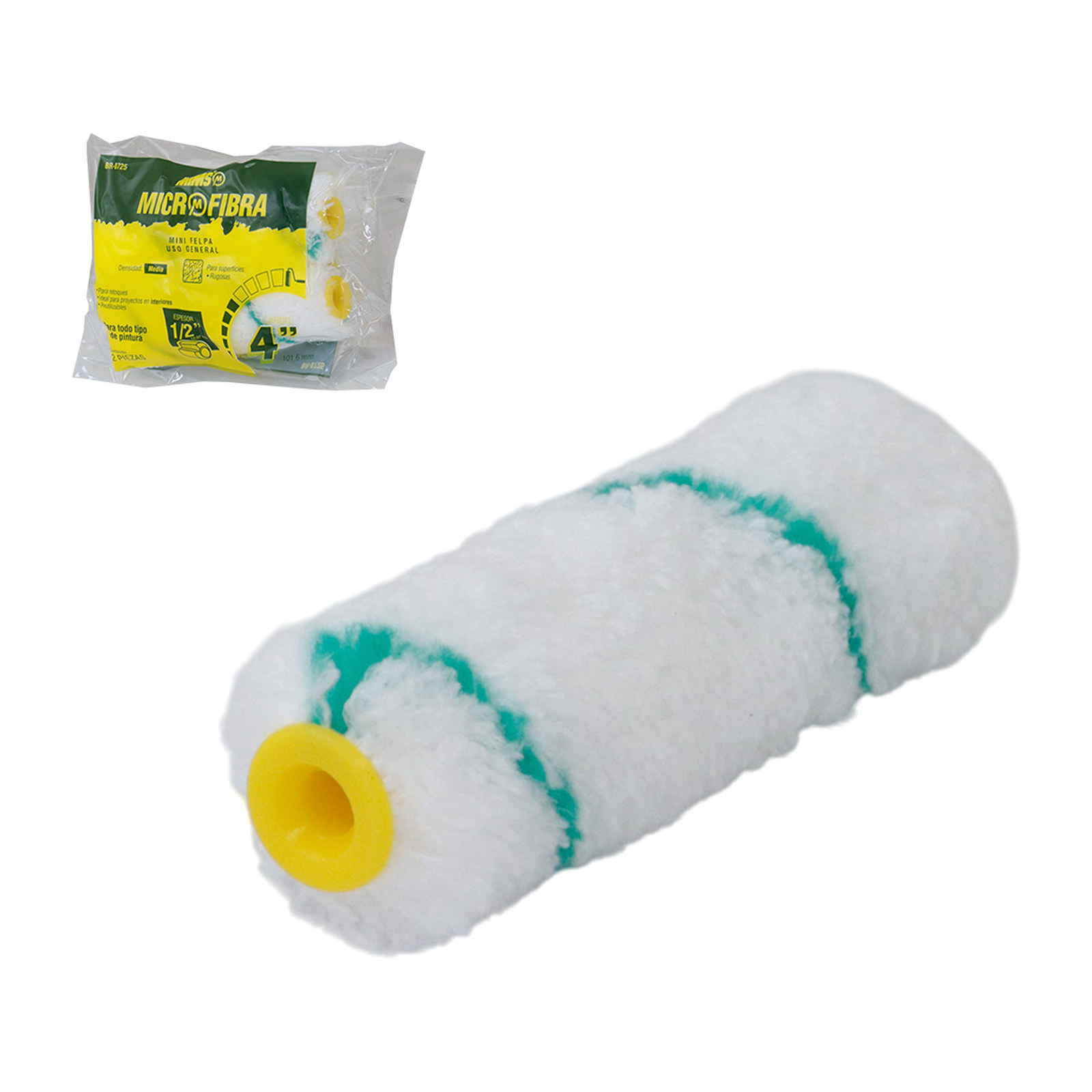 MINI FELPA MICROFIBRA USO GENERAL 4" (Precio x Bolsa C/2Pzas)