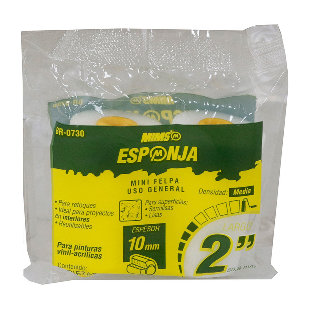 MINI FELPA ESPONJA USO GENERAL 2" (Precio x Bolsa C/2Pzas) - Imagen 2