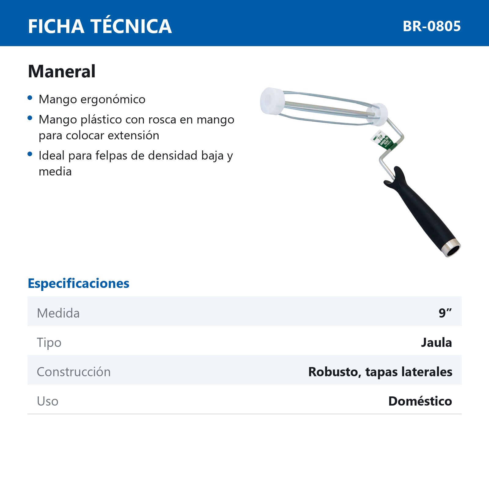 MANERAL TOP PARA FELPA USO DOMESTICO 9" (Precio x Pza) - Imagen 4