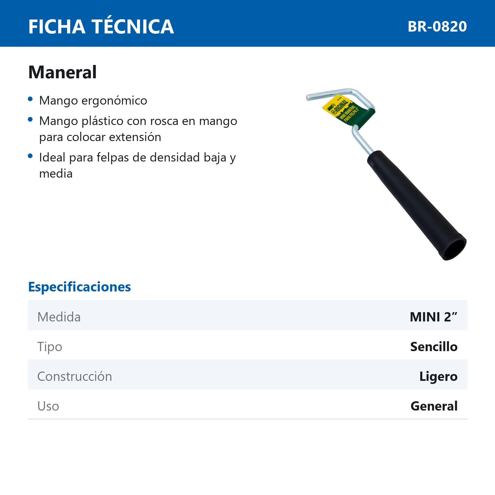 MINI MANERAL ORIGINAL PARA FELPA 2" (Precio x Pza) - Imagen 4