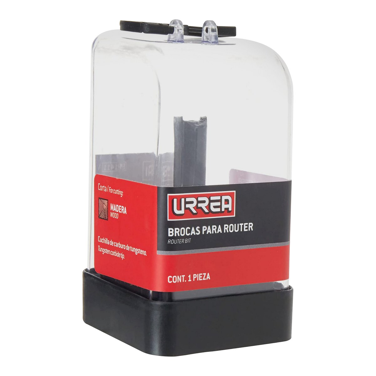 Broca para router de acero recta de 2 filos 1/2" zanco de 1/4" Urrea - Imagen 2