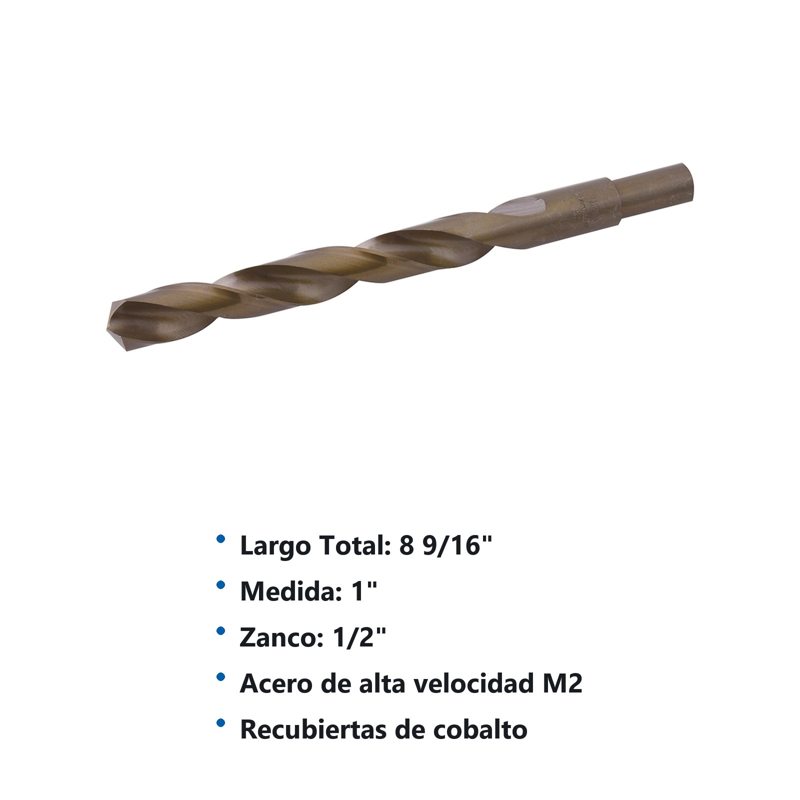 Broca con cobalto de acero de alta velocidad 1" zanco reducido Surtek - Imagen 3