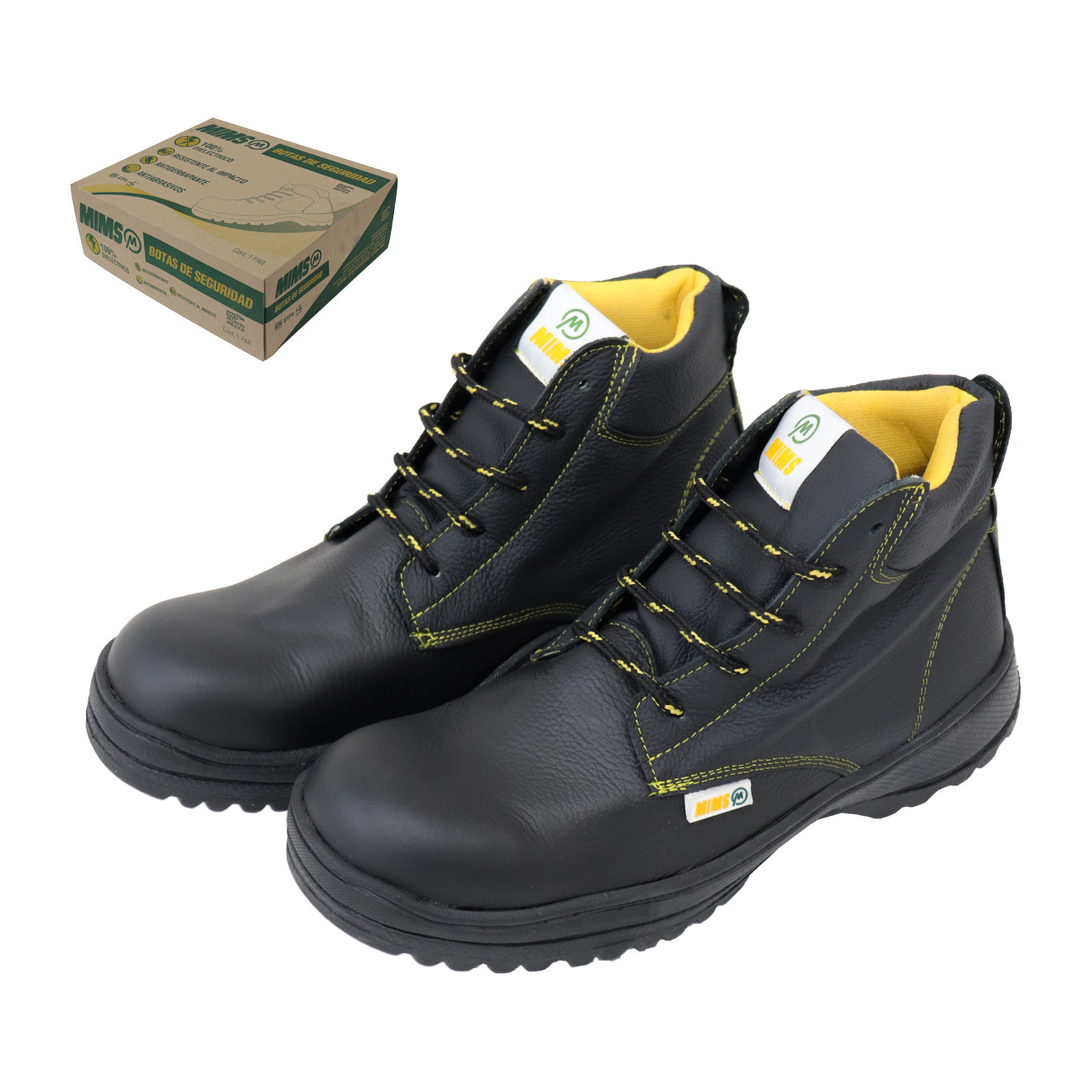 Bota de Seguridad Industrial Dieléctrica Negra MIMS Talla 26