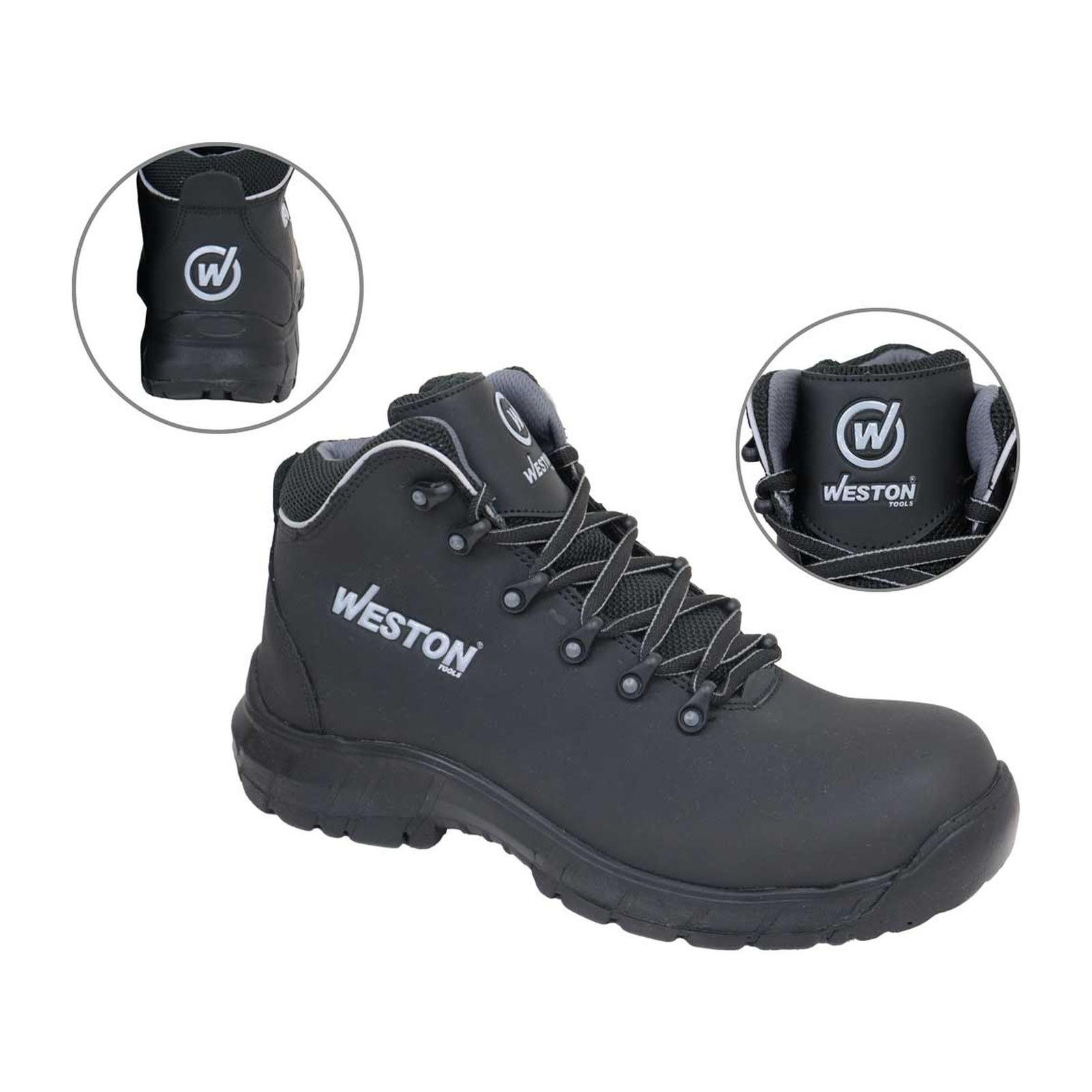 BOTA DE SEGURIDAD INDUSTRIAL DIELECTRICA NEGRA WESTON #28 - Imagen 2