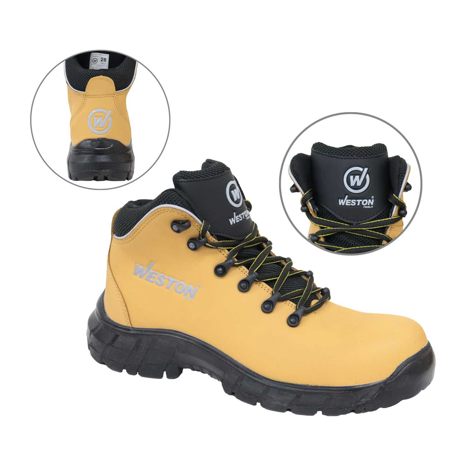 BOTA DE SEGURIDAD INDUSTRIAL DIELECTRICA AMARILLA WESTON #26 - Imagen 2
