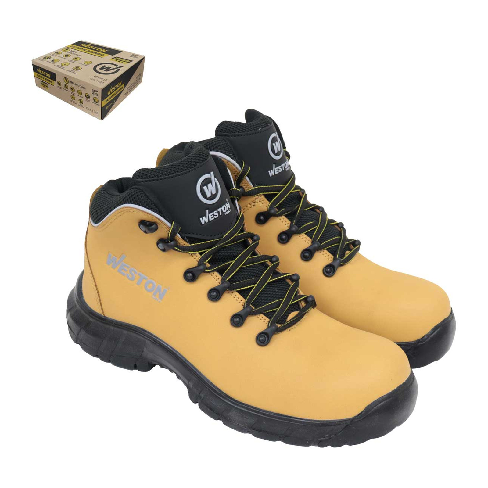 Bota de Seguridad Industrial Dieléctrica Amarilla Weston Talla 29