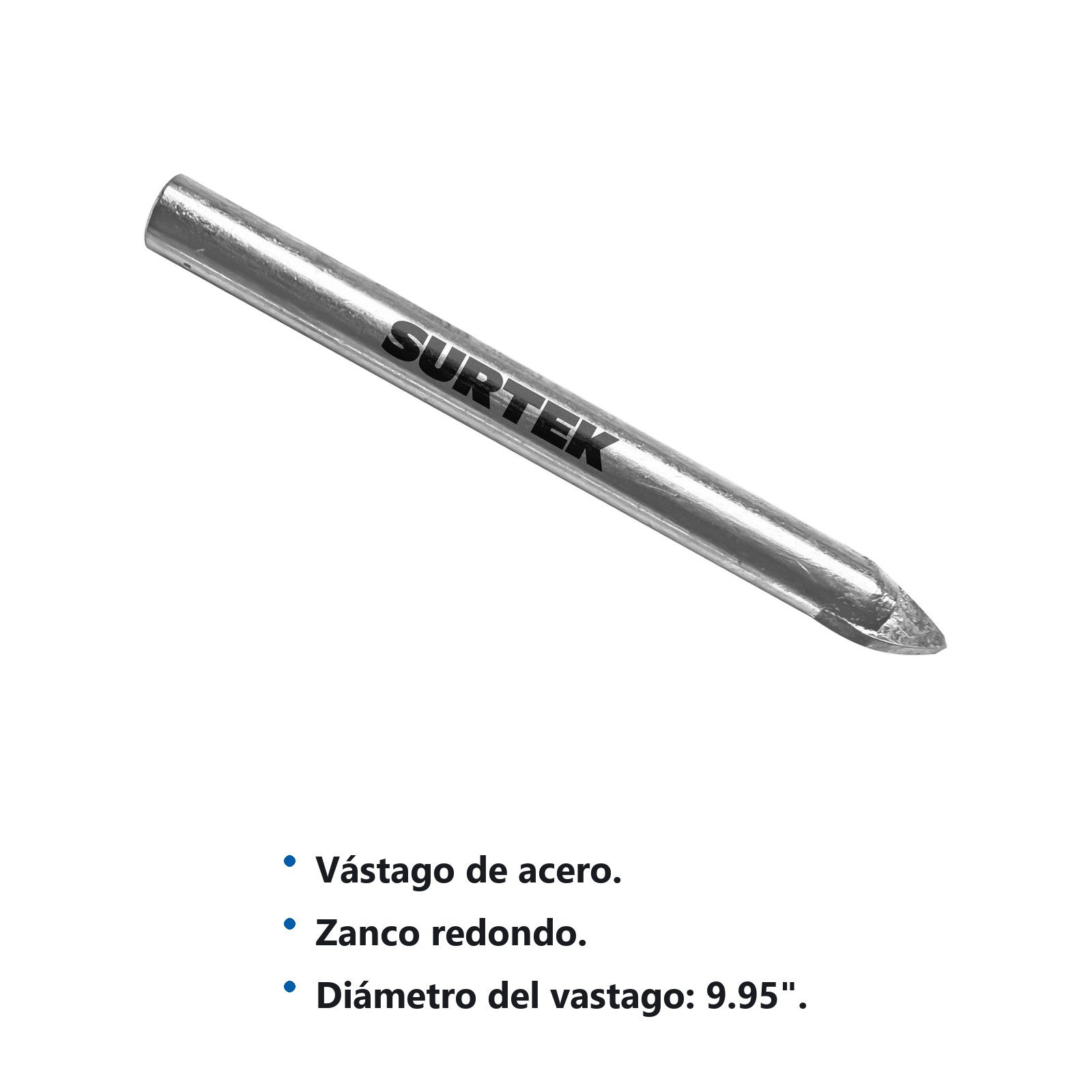 Broca para vidrios y azulejos de acero con cabeza de carburo de tungsteno 1/2" Surtek - Imagen 2