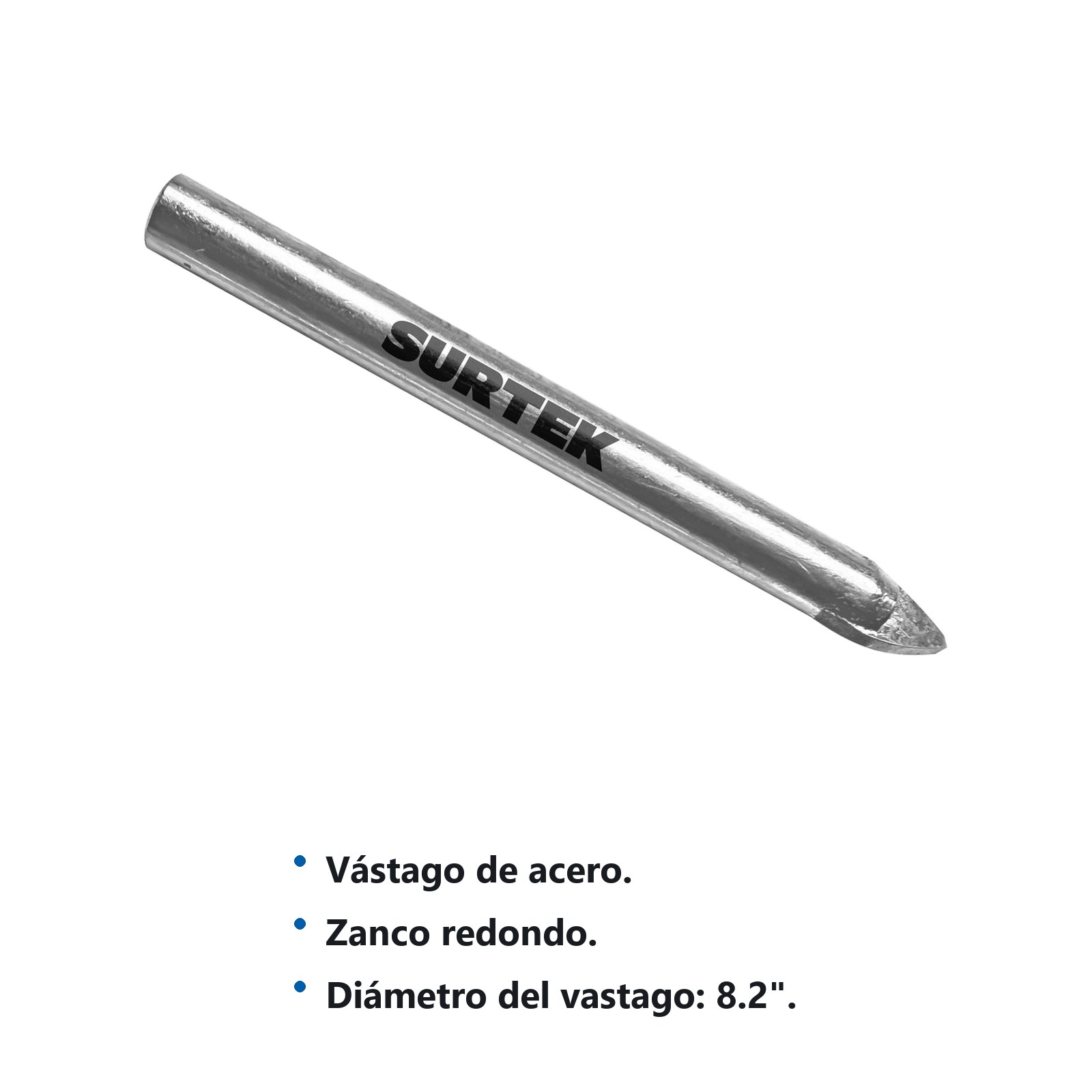 Broca para vidrios y azulejos de acero con cabeza de carburo de tungsteno 3/8" Surtek - Imagen 2