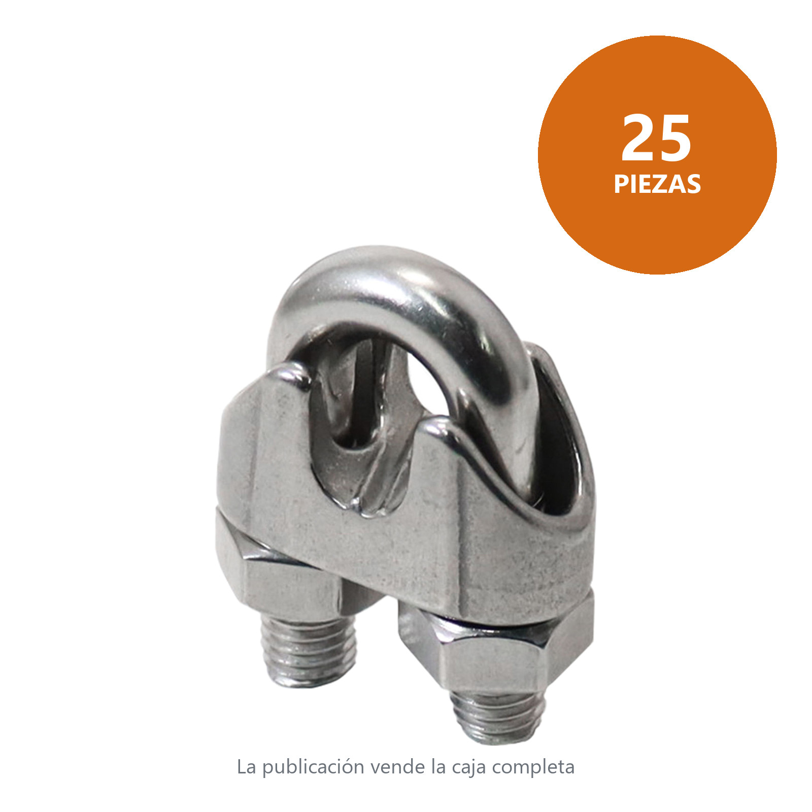 NUDO P/CABLE 1/4" ACERO INOX. (Precio x Pza - Emp c/25 pzas) - Imagen 2