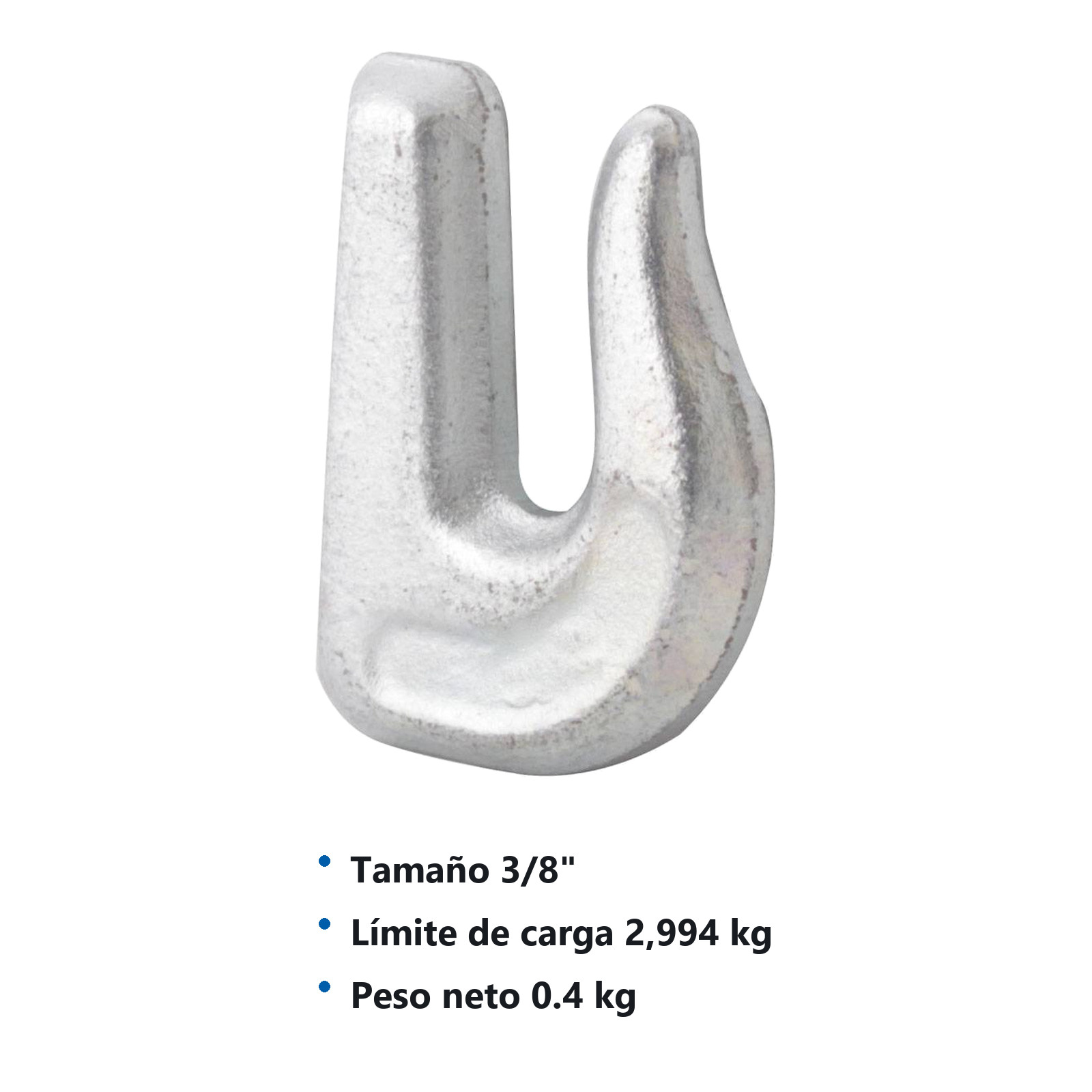 GANCHO DE SUJECION GALVANIZADO SOLDABLE    3/8" - Imagen 2