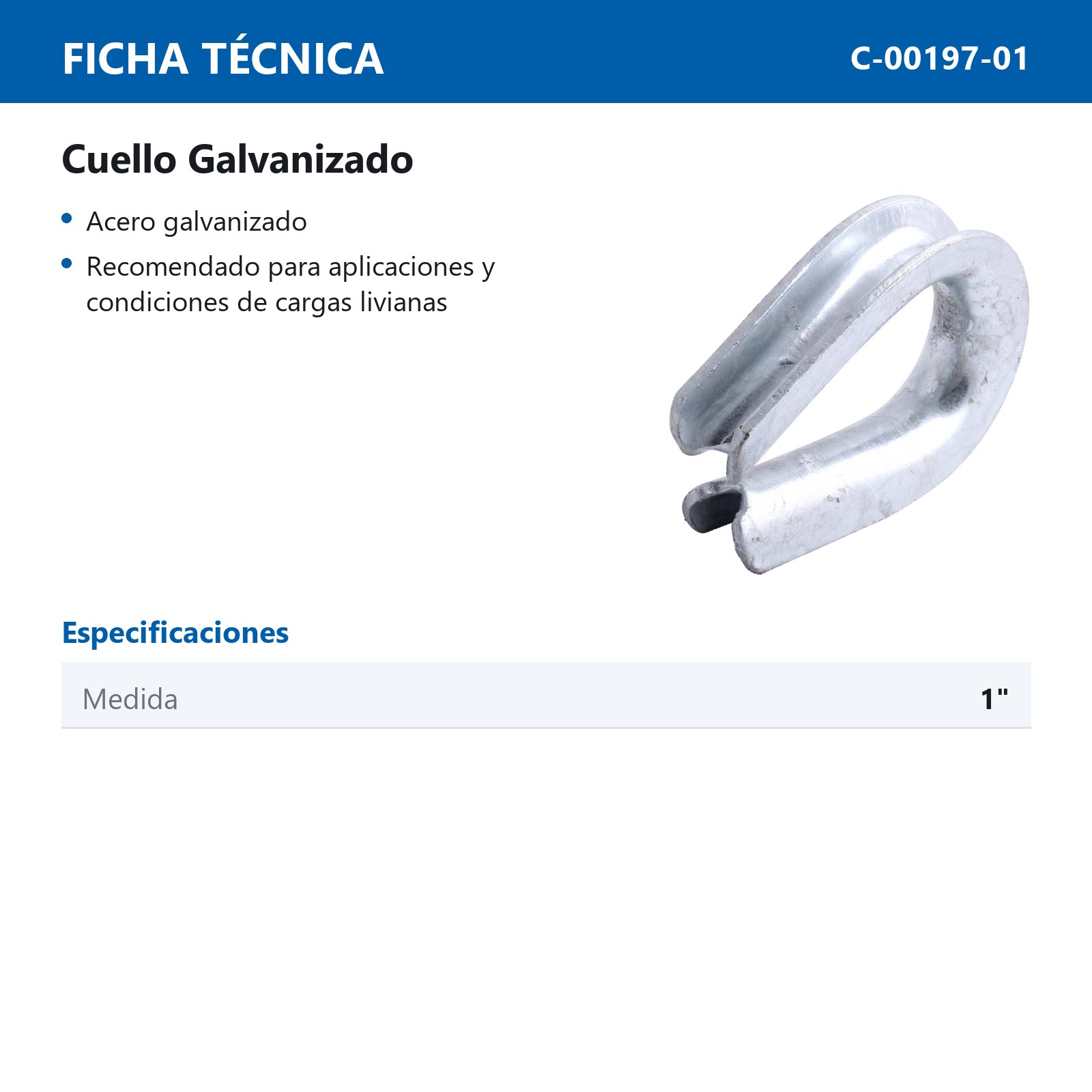 CUELLO GALVANIZADO G414 1" - Imagen 2