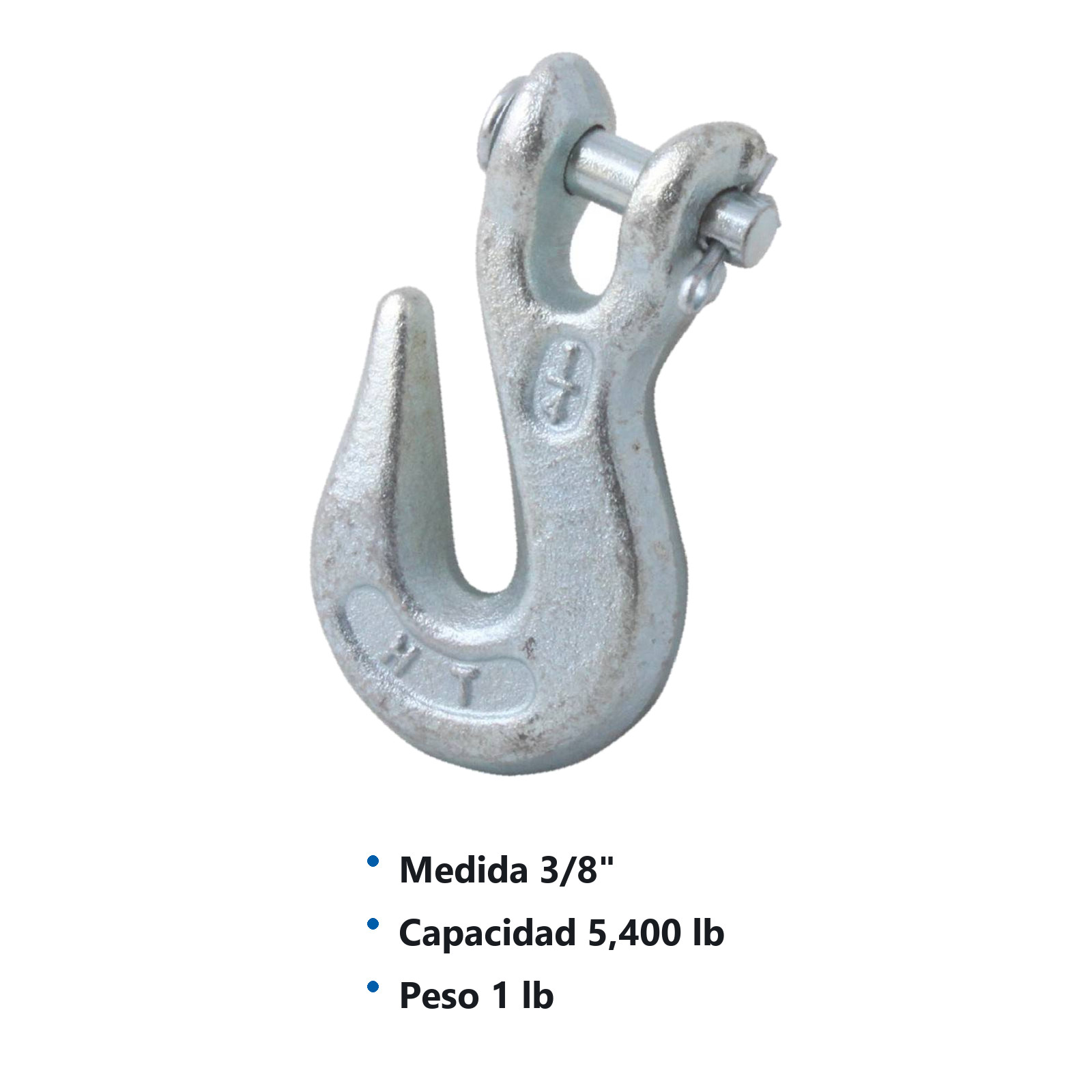 GANCHO C/PERNO P/CADENA 3/8" - Imagen 2