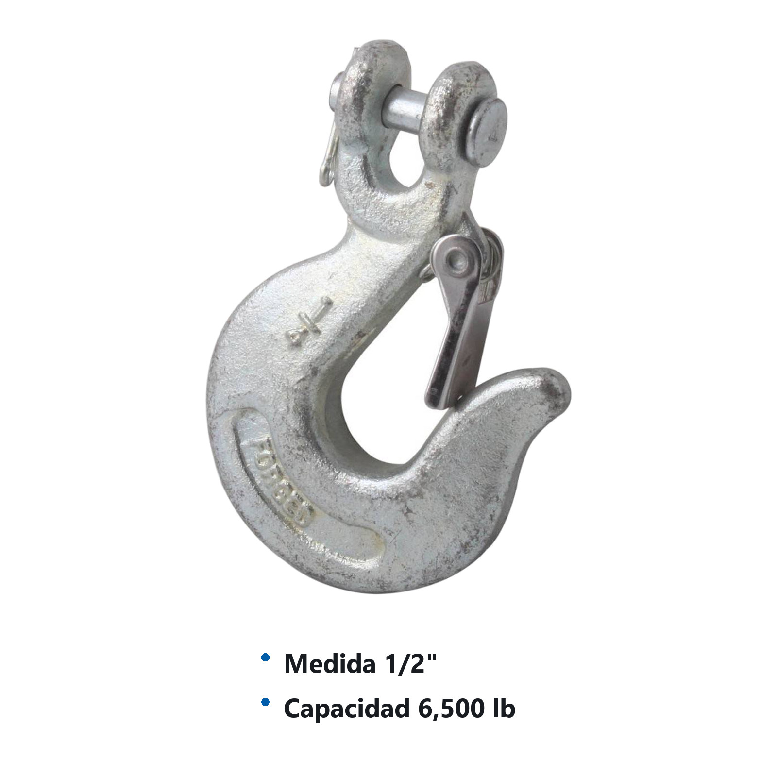 GANCHO FORJADO C/PERNO Y SEGURO 1/2" - Imagen 2