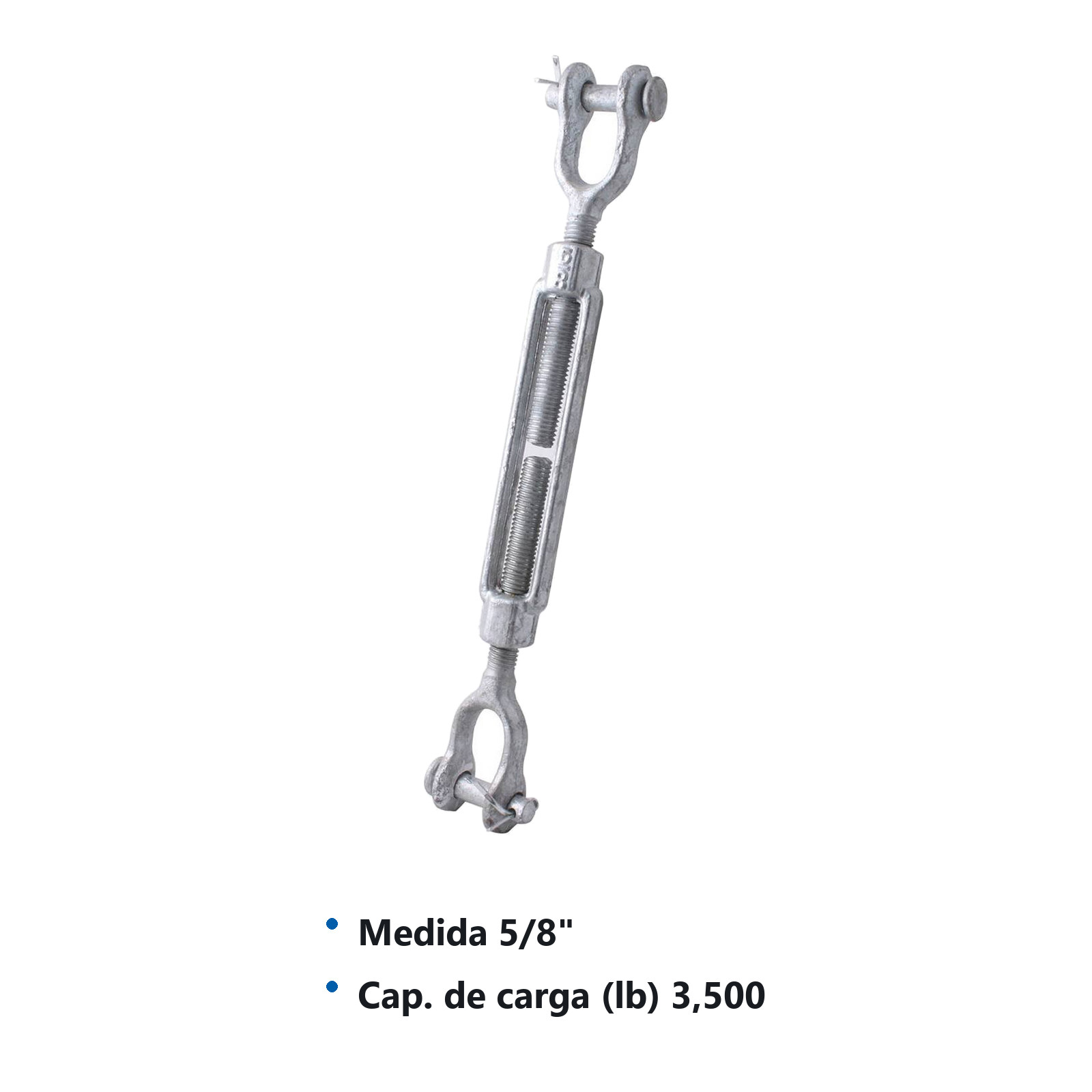 TENSOR ACERO FORJADO HORQUILLA/HORQUILLA 5/8" X 12" - Imagen 2