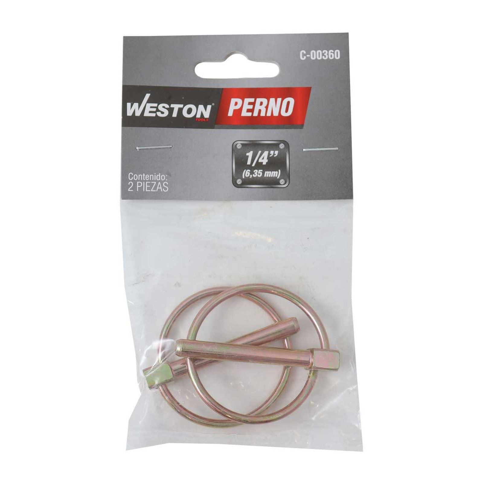 PERNO 1/4" (PRECIO X PIEZA - EMPAQUE C/2 PZAS) - Imagen 2