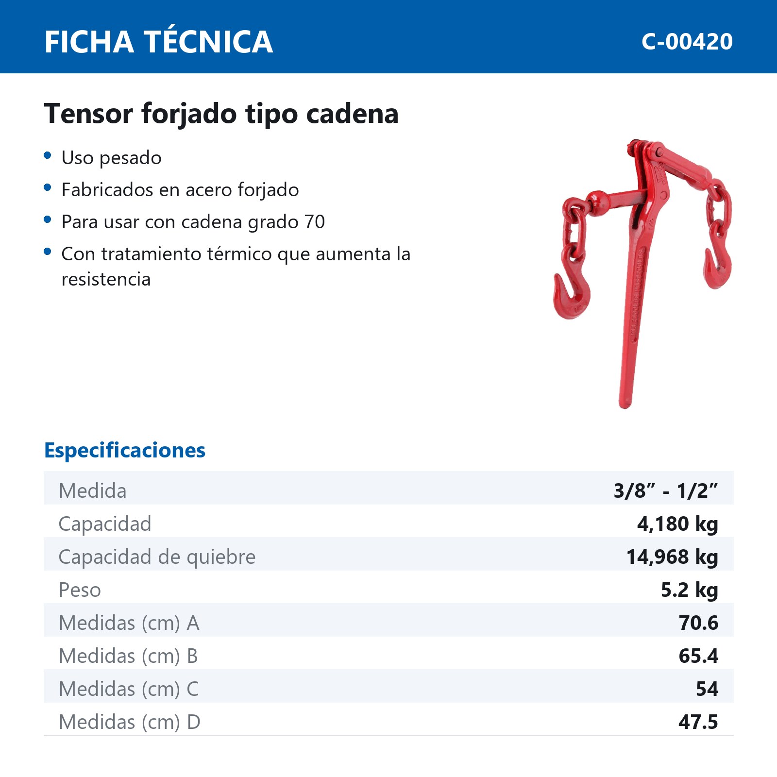 TENSOR D/CADENA 3/8 - 1/2" - Imagen 2