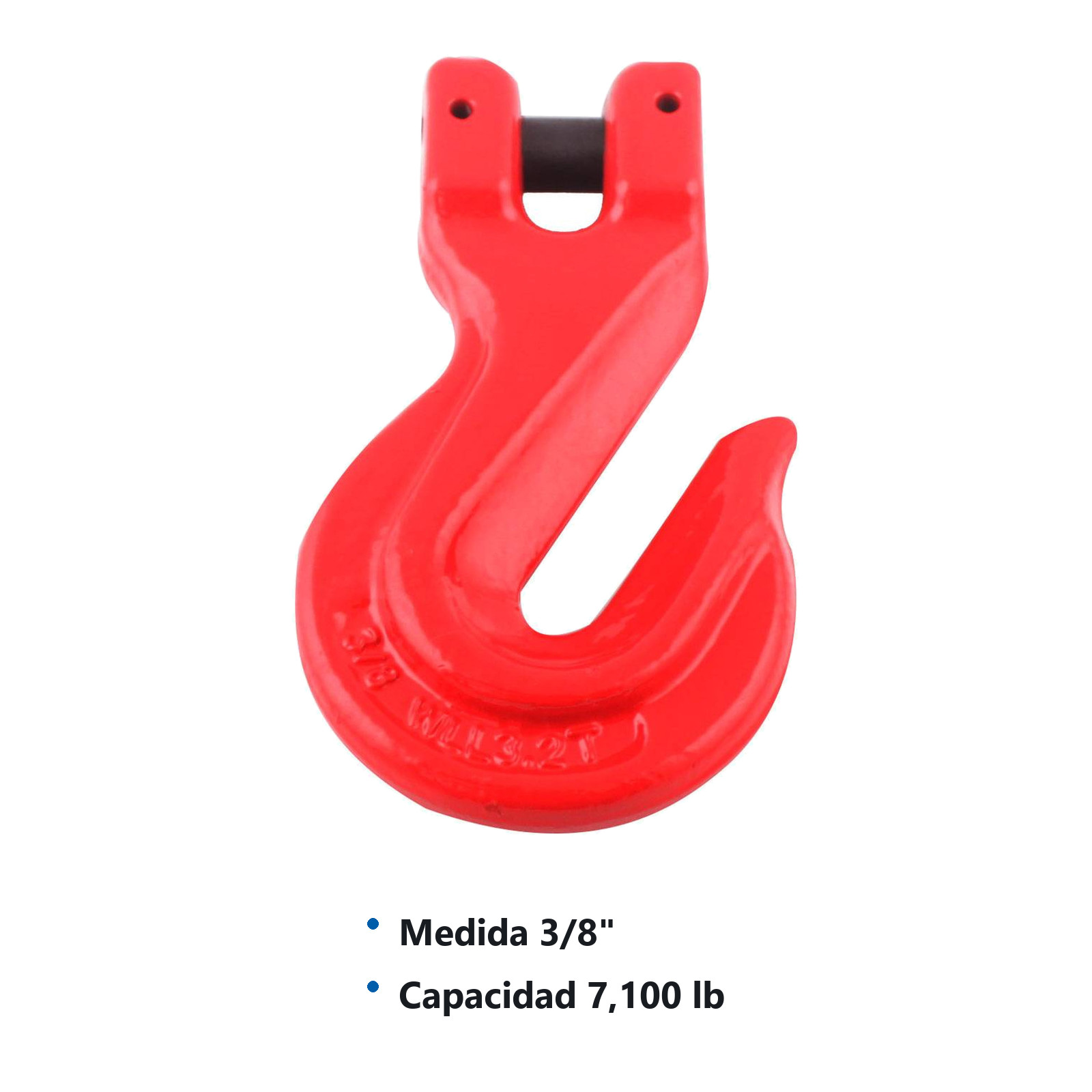 GANCHO CLEVIS G80 ROJO 3/8" TRABACADENA - Imagen 2