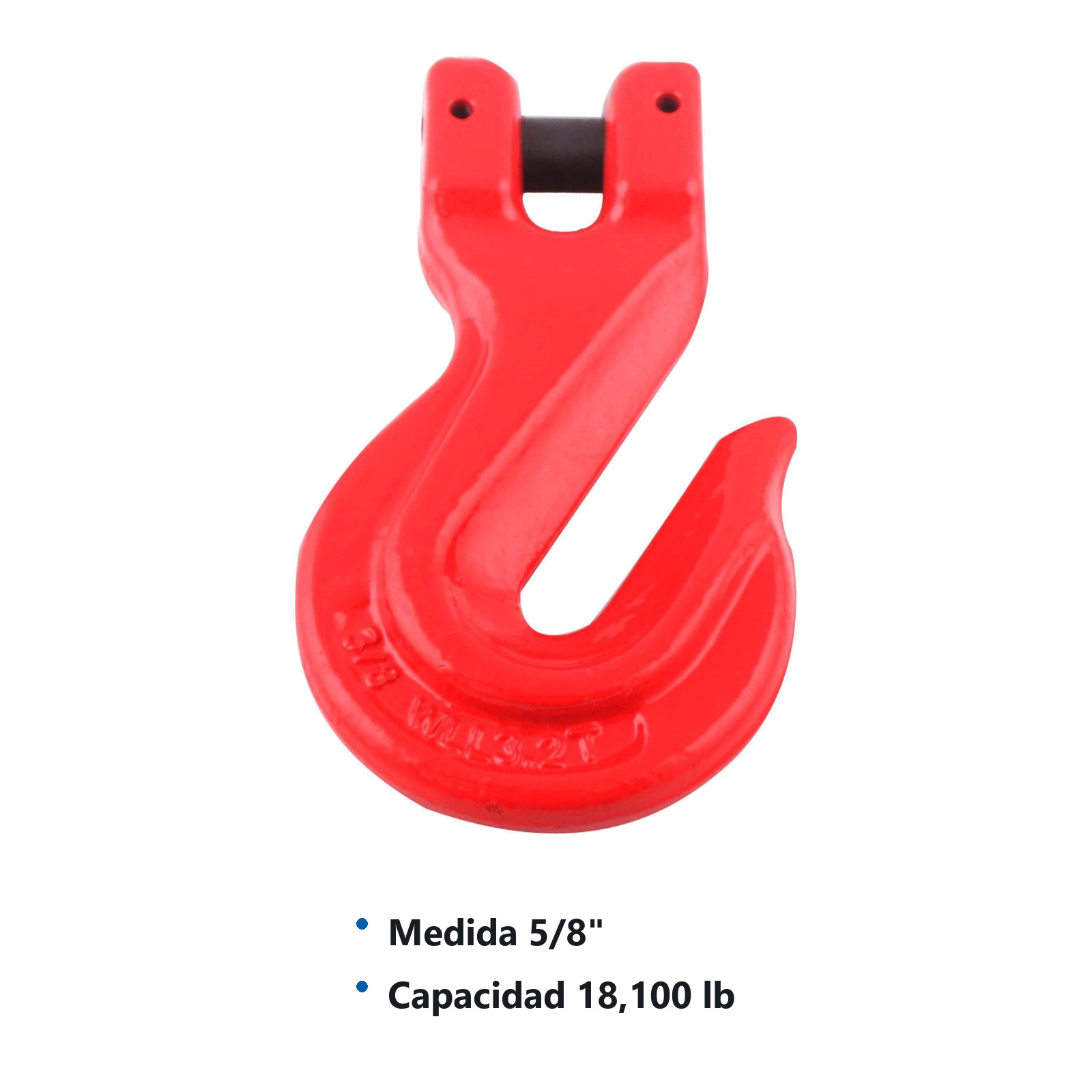 GANCHO CLEVIS G80 ROJO 5/8" TRABACADENA - Imagen 2