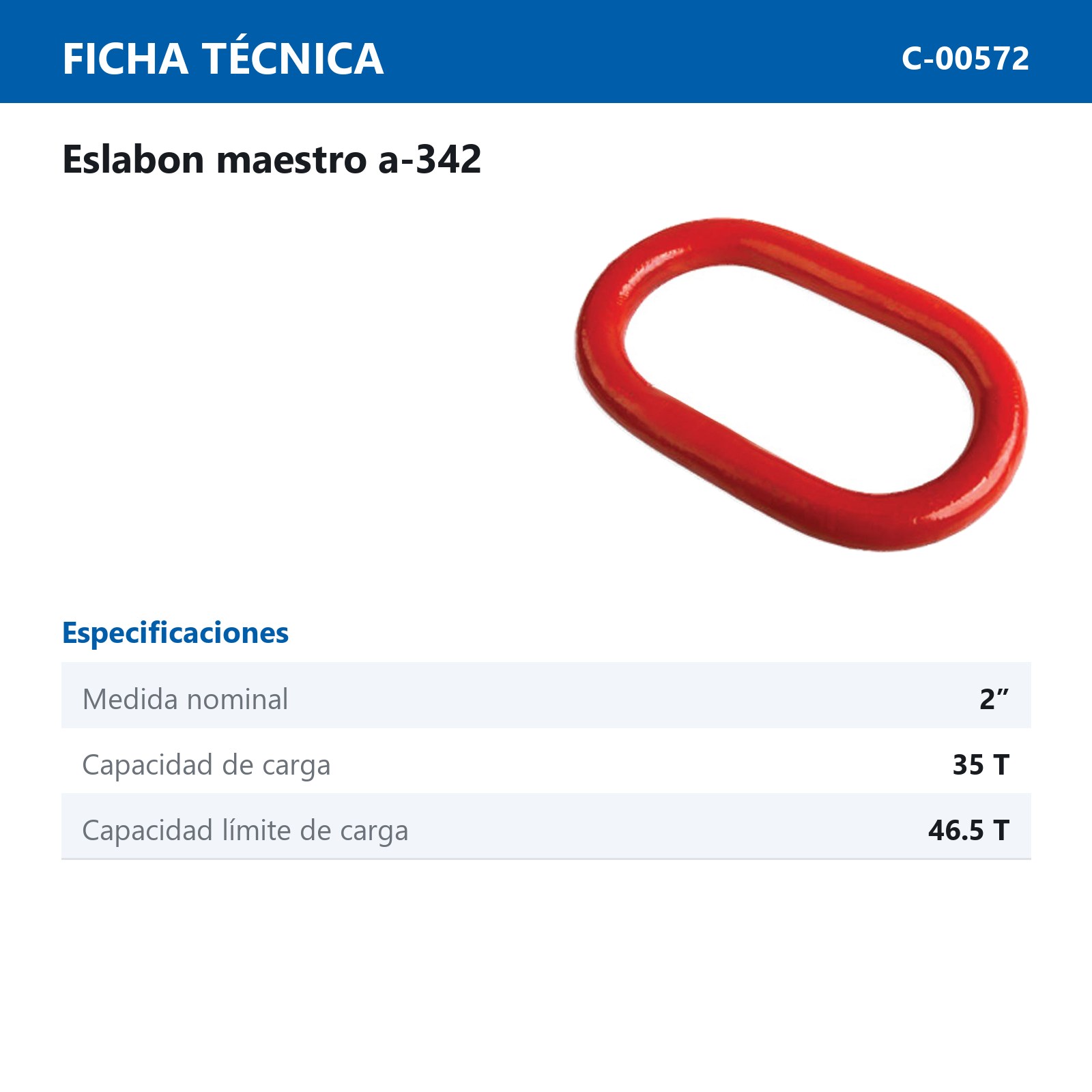 ESLABON MAESTRO A-342 2" - Imagen 2