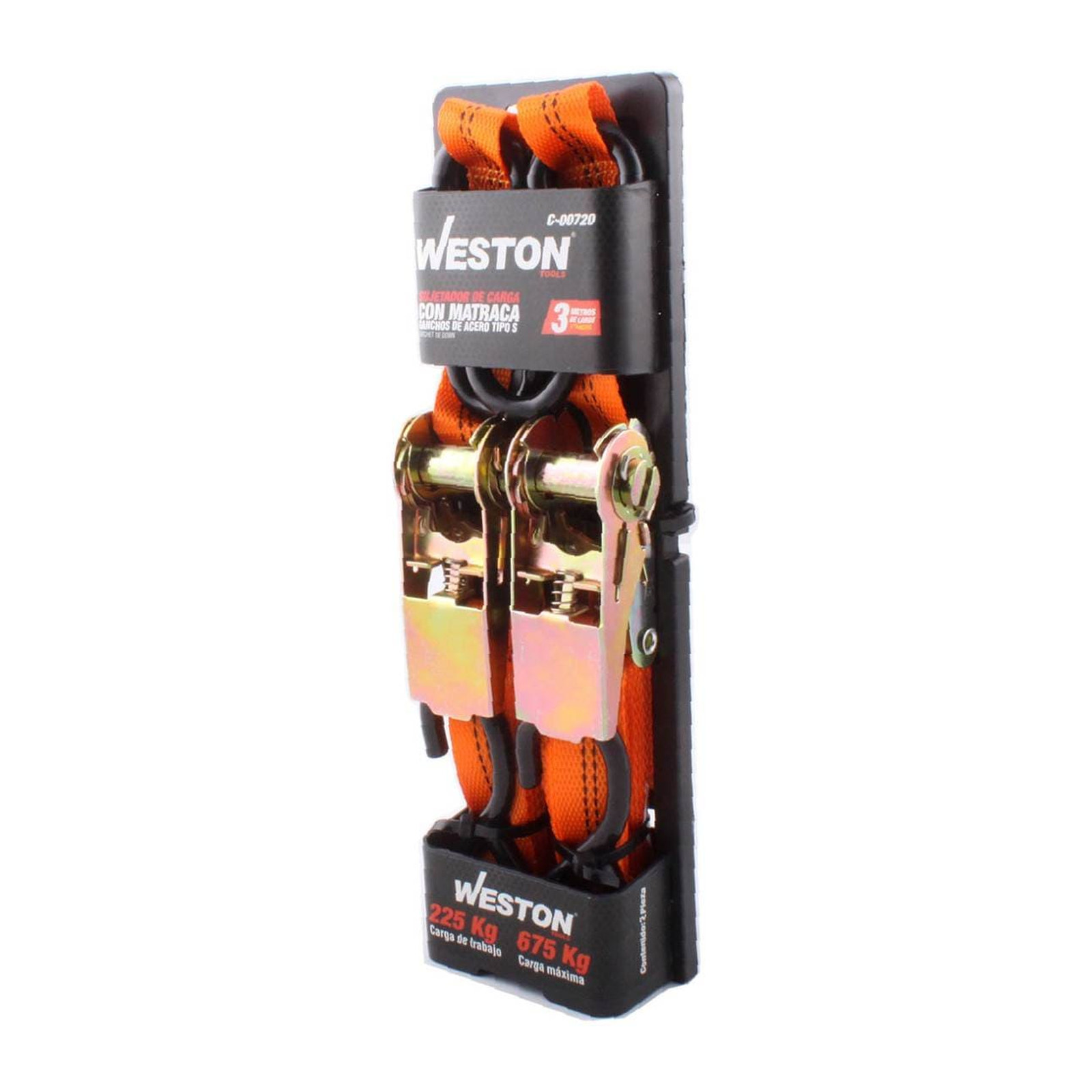 Sujetador con Matraca 1" x 3 m Gancho Tipo S Weston