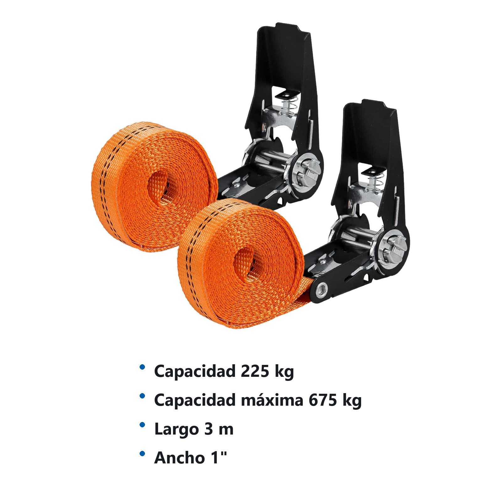 SUJETADORES CON MATRACA 1" X 3M GANCHO TIPO "S" (EN BOLSA PLASTICA) - Imagen 4