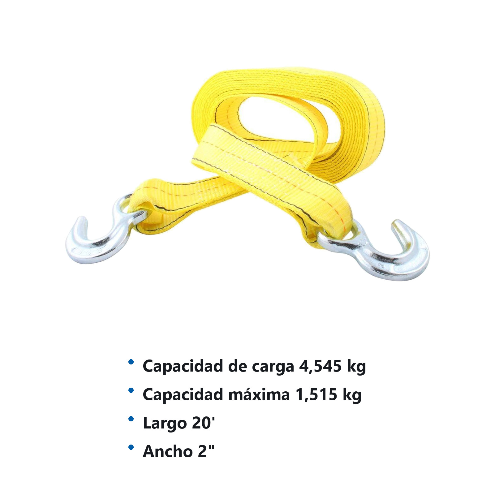 BANDA C/GANCHO P/REMOLQUE 2" X 20' - Imagen 2