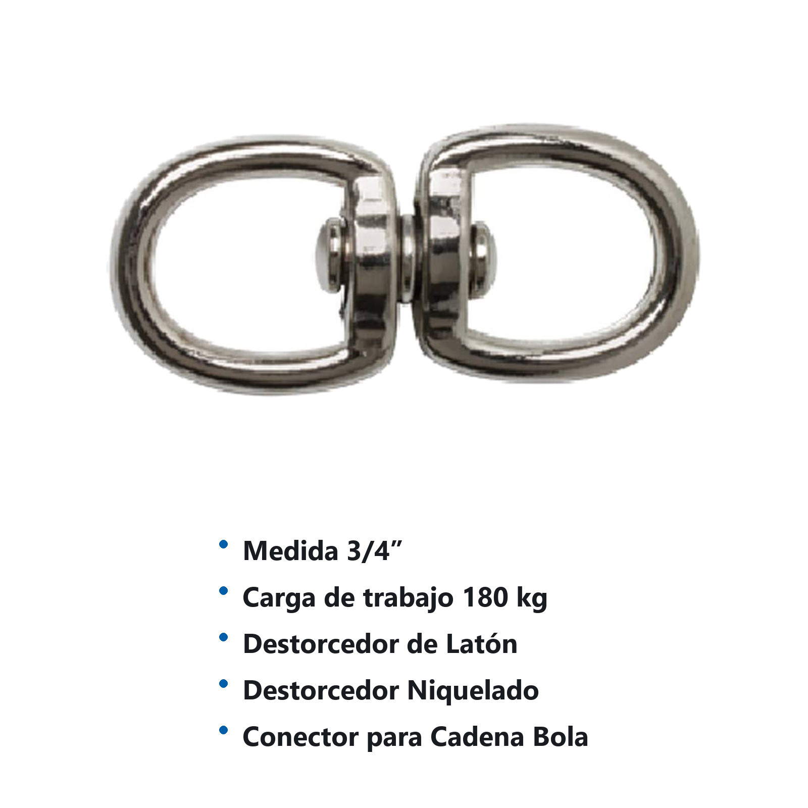 DESTORCEDOR NIQUELADO 3/4"  (Precio X Pieza - Empaque C/1 pz) - Imagen 2