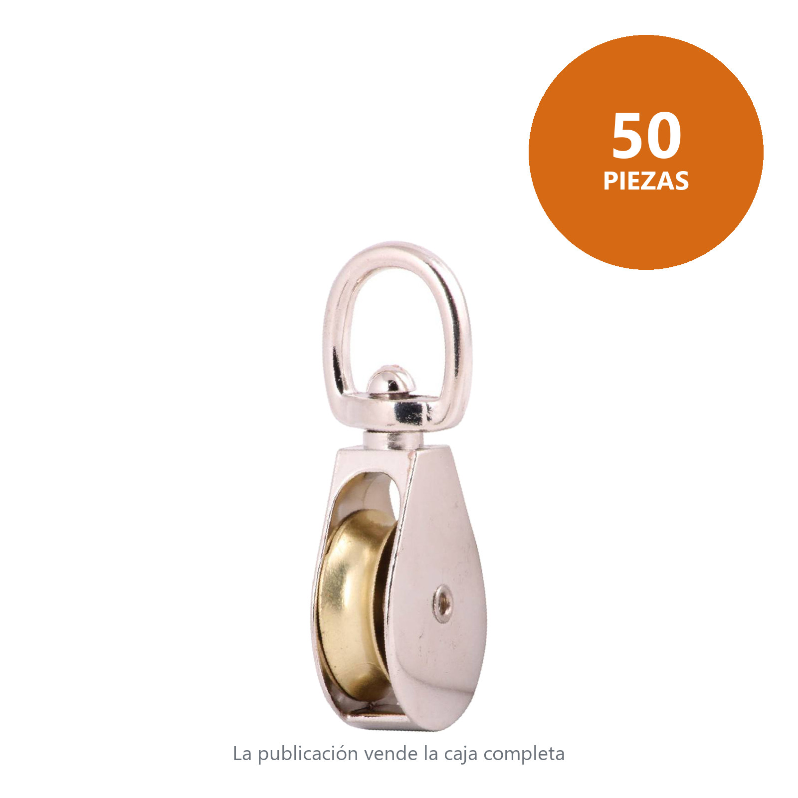 GARRUCHA GIRATORIA SENCILLA ZINC 3/4" (Precio x Pza - Caja c/50 pzas) - Imagen 2