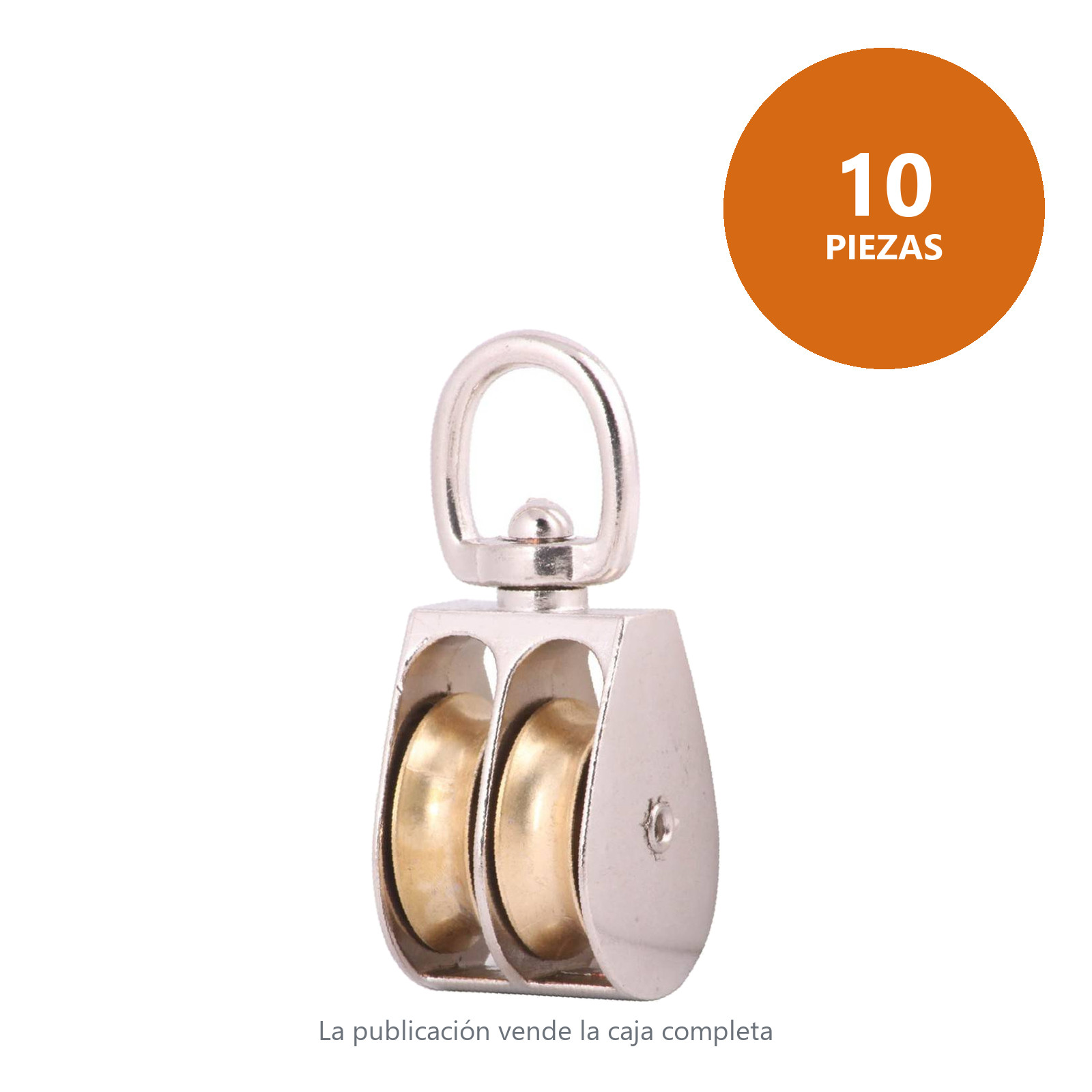 GARRUCHA GIRATORIA DOBLE ZINC 1" (Precio x Pza - Caja c/10 pzas) - Imagen 2