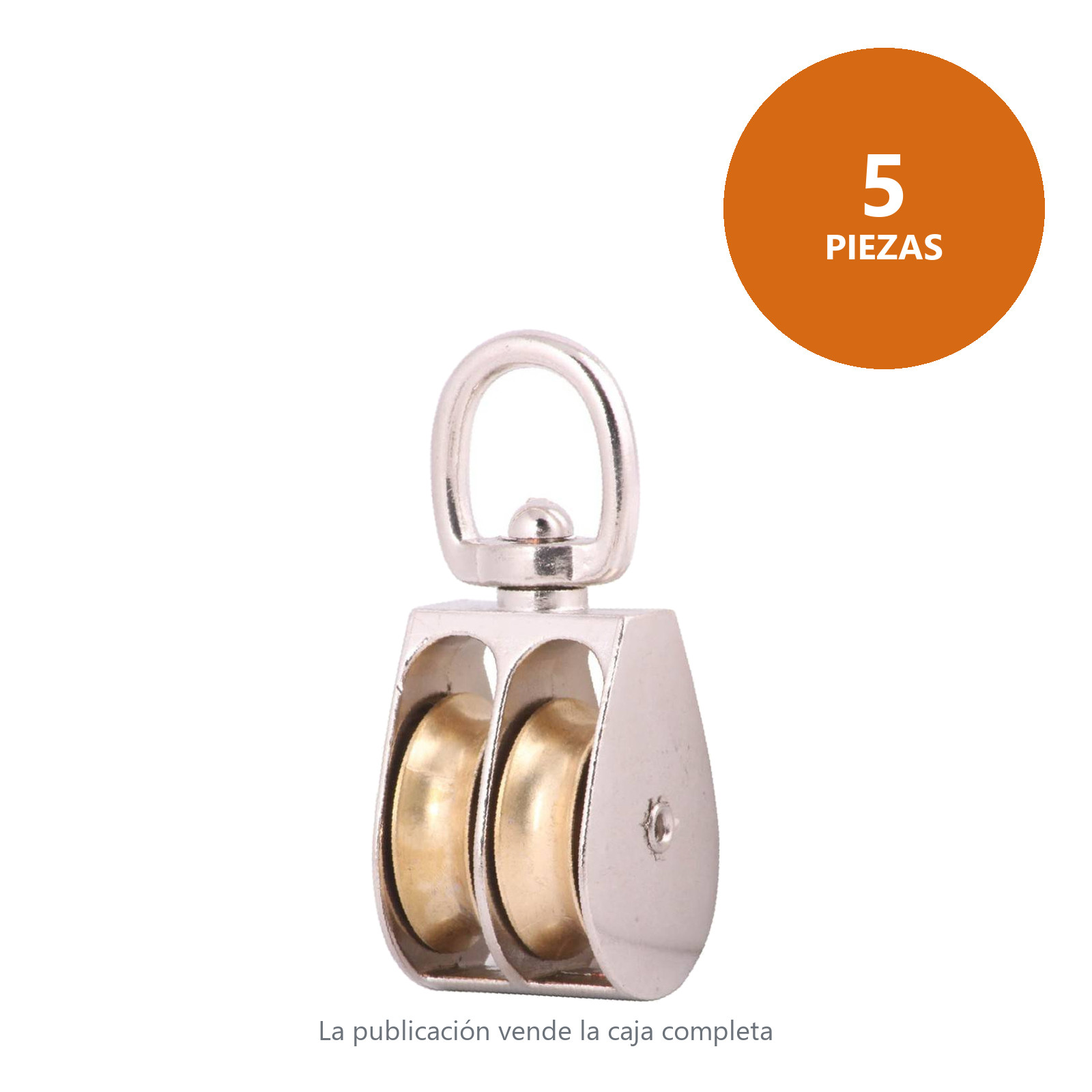 GARRUCHA GIRATORIA DOBLE ZINC 2" (Precio x Pza - Caja c/5 pzas) - Imagen 2