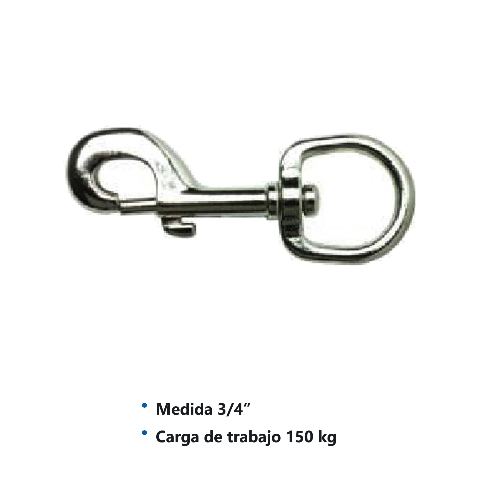 BANDOLA C/GANCHO NIQUELADO 3/4" (Precio X Pieza - Empaque C/1 pz) - Imagen 2