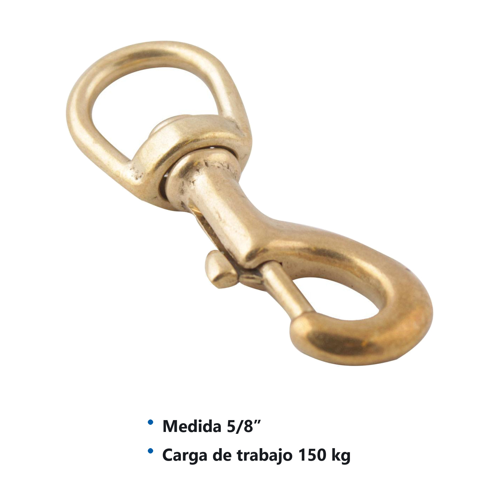 BANDOLA C/GANCHO LATON 5/8" (PRECIO X PIEZA - EMPAQUE GRANEL) - Imagen 2